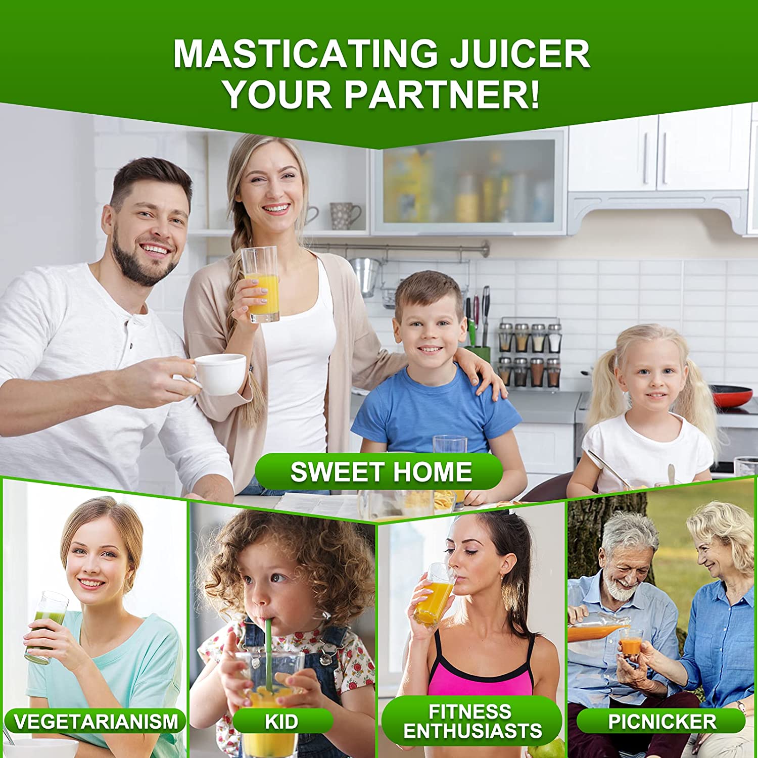 1pc juicer machines juicer easy to clean cold press juicer juicer machines vegetable and fruit high juice yield slow juicer slow juicer with two special container brush juice extractor kitchen accessories details 11