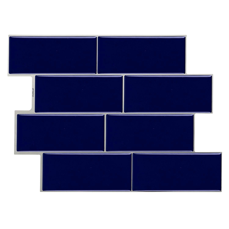 Blue Simple Peel And Stick Backsplash Tiles Stickers Self - Temu