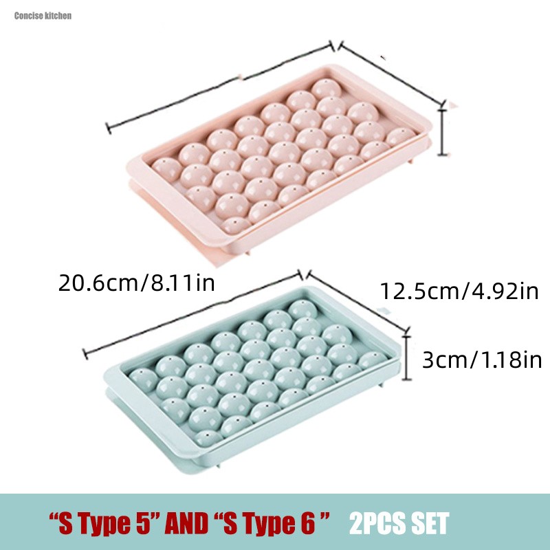 1pc Small Bouncing Ball Ice Cube Mold With 33 Grids For Homemade Round Ice  Balls, Popular Press Style Ice Ball Mold Box For Home Use