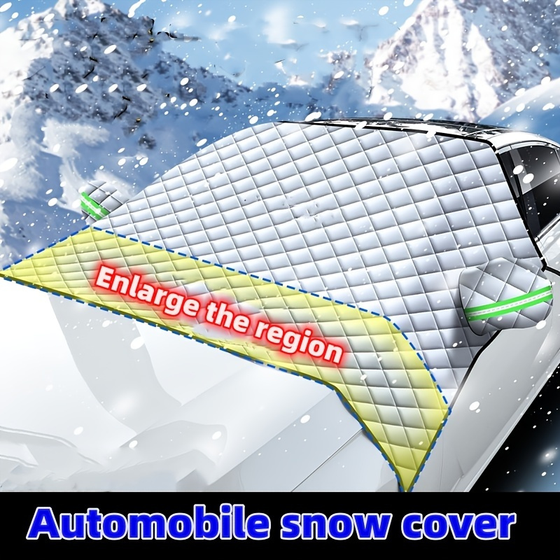 3-Layer Thicken Car Snow Cover Extra Large Car Windshield Hood Protection Cover Snowproof Anti-Frost Sunshade Protector