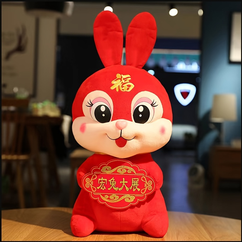 2023 Year Of The Rabbit Mascot Doll Plush Toy Rabbit Doll Zodiac Lucky ...