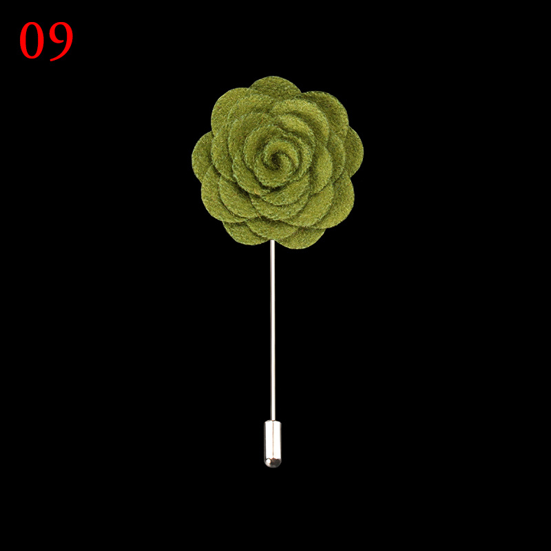 Chest Flower Two Tone Collar Suit Brooch Wedding Pin