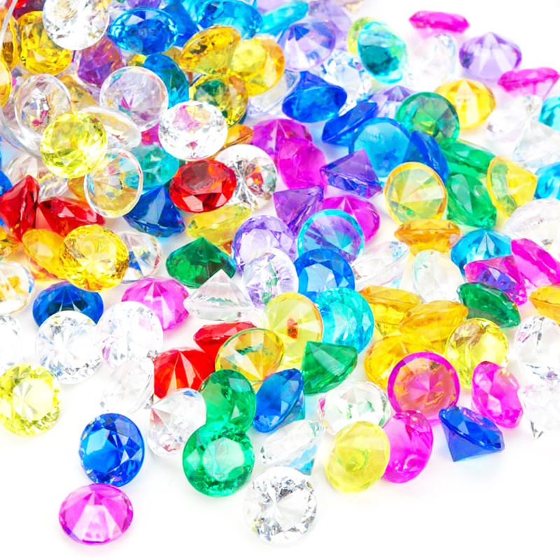 Wholesale OLYCRAFT 16pcs Craft Acrylic Gems Multicolored Precious Dive Gems  Swimming Pool Acrylic Gems Vase Filler Gem for Table Decorations Engagement  Bridal Shower Party Decors 