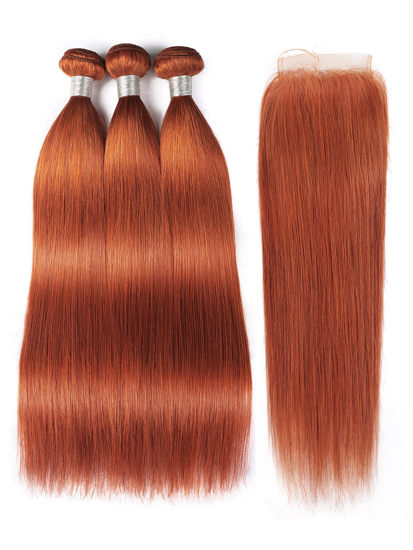 Brasilianische Haarverlängerungen Ingwer orangen bündel - Temu Germany