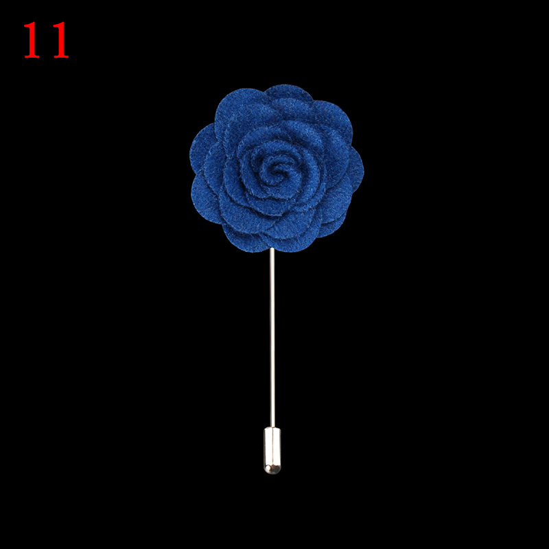 Chest Flower Two Tone Collar Suit Brooch Wedding Pin
