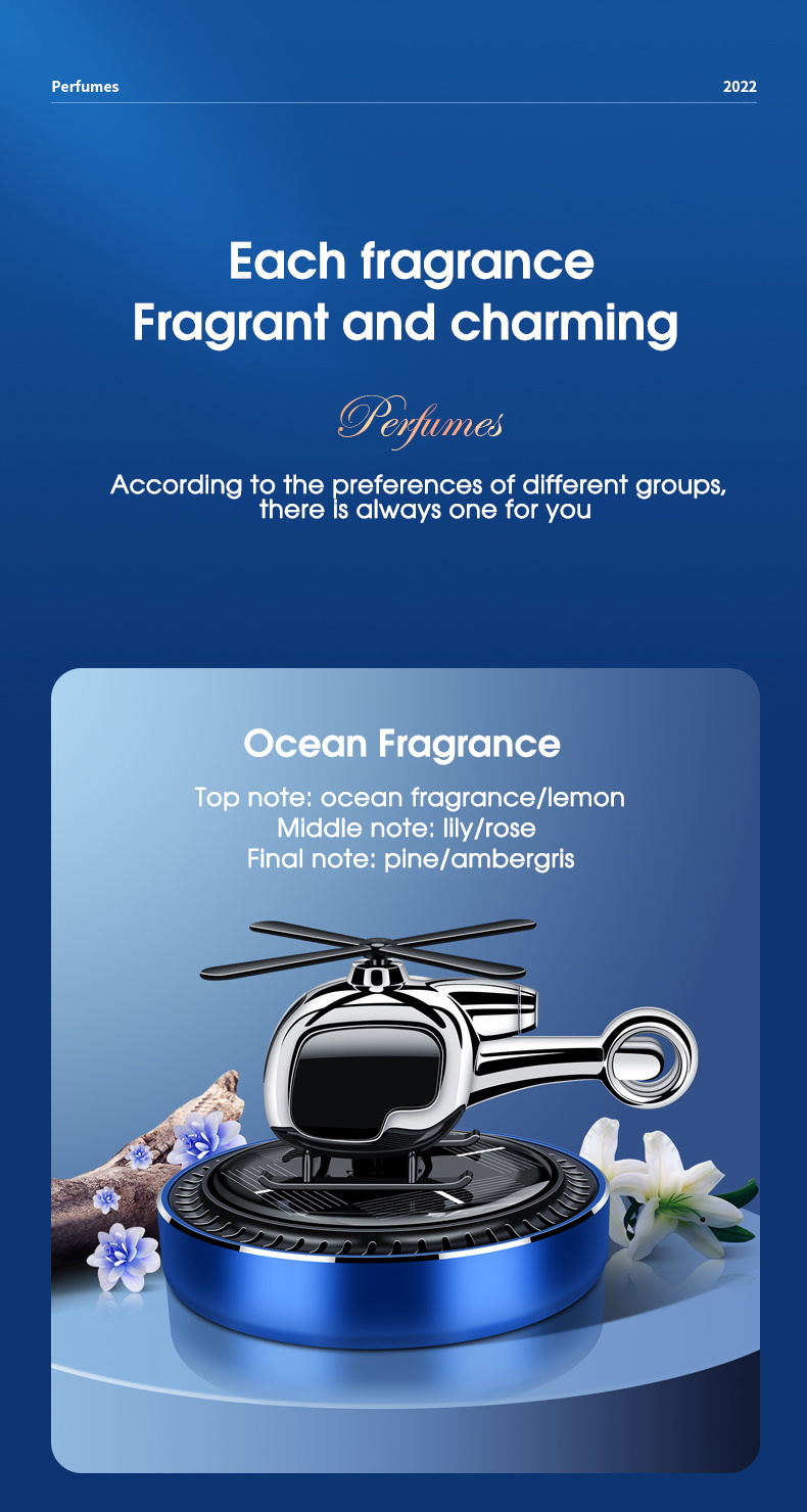 Car Perfume Car Aromatherapy Solar Helicopter Car Perfume Temu