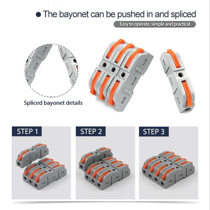 40pcs Box Fast Easy Wire Connectors Lever Nut Connectors Terminal Block