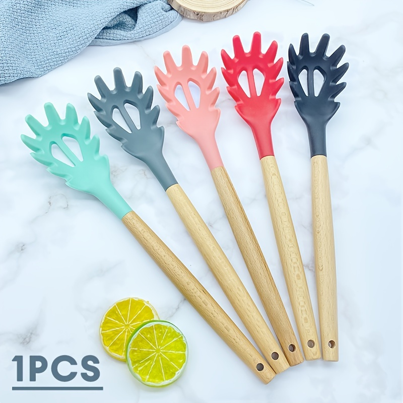 Silicone Spaghetti Spoon And Ladle - Perfect For Serving And Catching Pasta  And Noodles - Temu Latvia