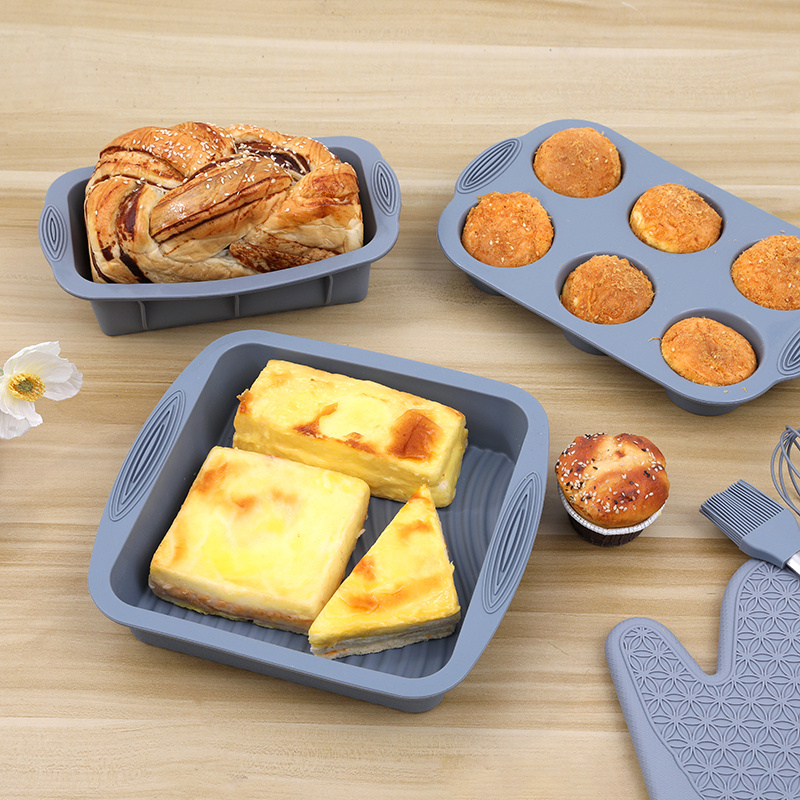 Non-stick Silicone Baking Pan Set - Includes Muffin, Loaf, Bundt, Cake, And Square  Cake Mold - Bpa Free - Perfect For Baking Delicious Treats At Home - Temu