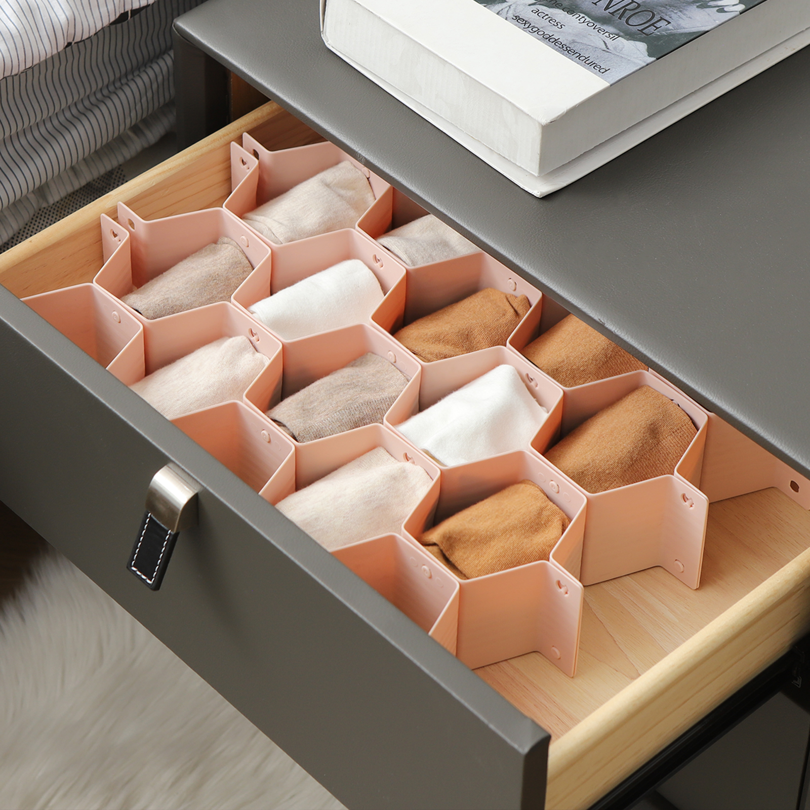 Honeycomb Drawer Organizer Separator Adjustable Divider Diy - Temu