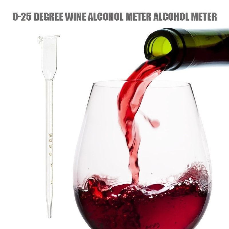 1 stück Alkohol Meter Für Wein 0-25 Grad Obst Wein Alkohol Meter  Hausgebrauter Wein Meter Alkohol Meter