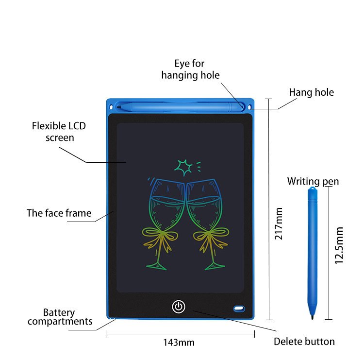 1 Pezzo Lavagna Elettronica Lcd Da 6.5 Pollici Per Graffiti E Disegni,  Lavagna Per Disegno Intelligente, Lavagna Per Bambini (alcune Parti Sono  Inviate Casualmente)