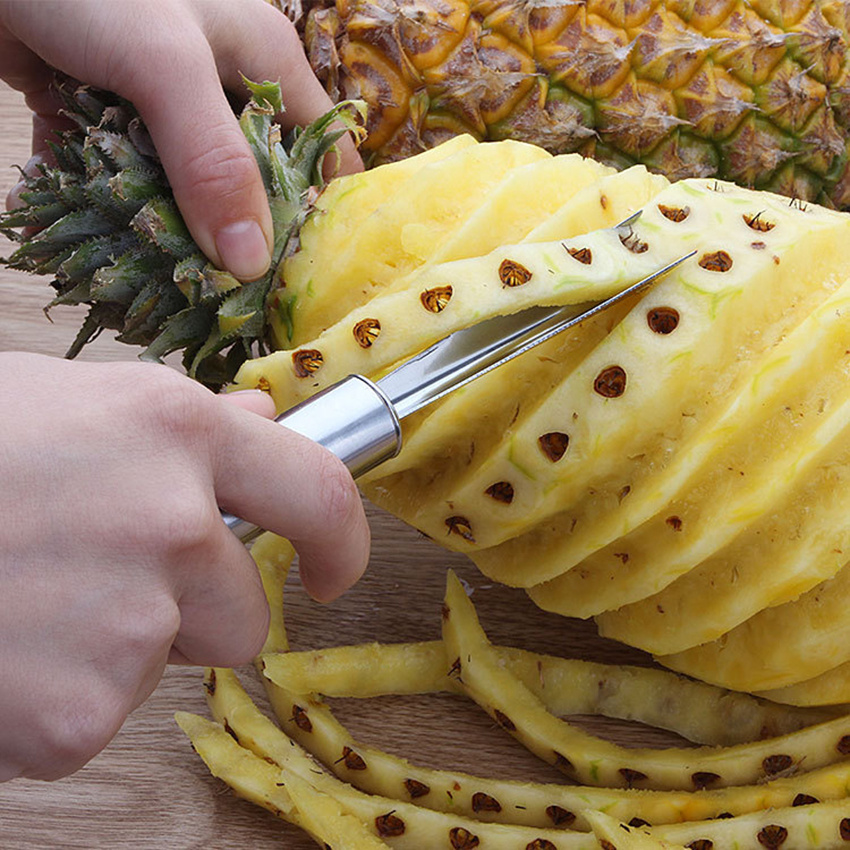 Bending Knife Fruit Knife Stainless Steel Pineapple Knife Mango Knife  Multi-functional Peeling Knife Roast Sausage Special Knife Cutting Hy9195 -  Temu