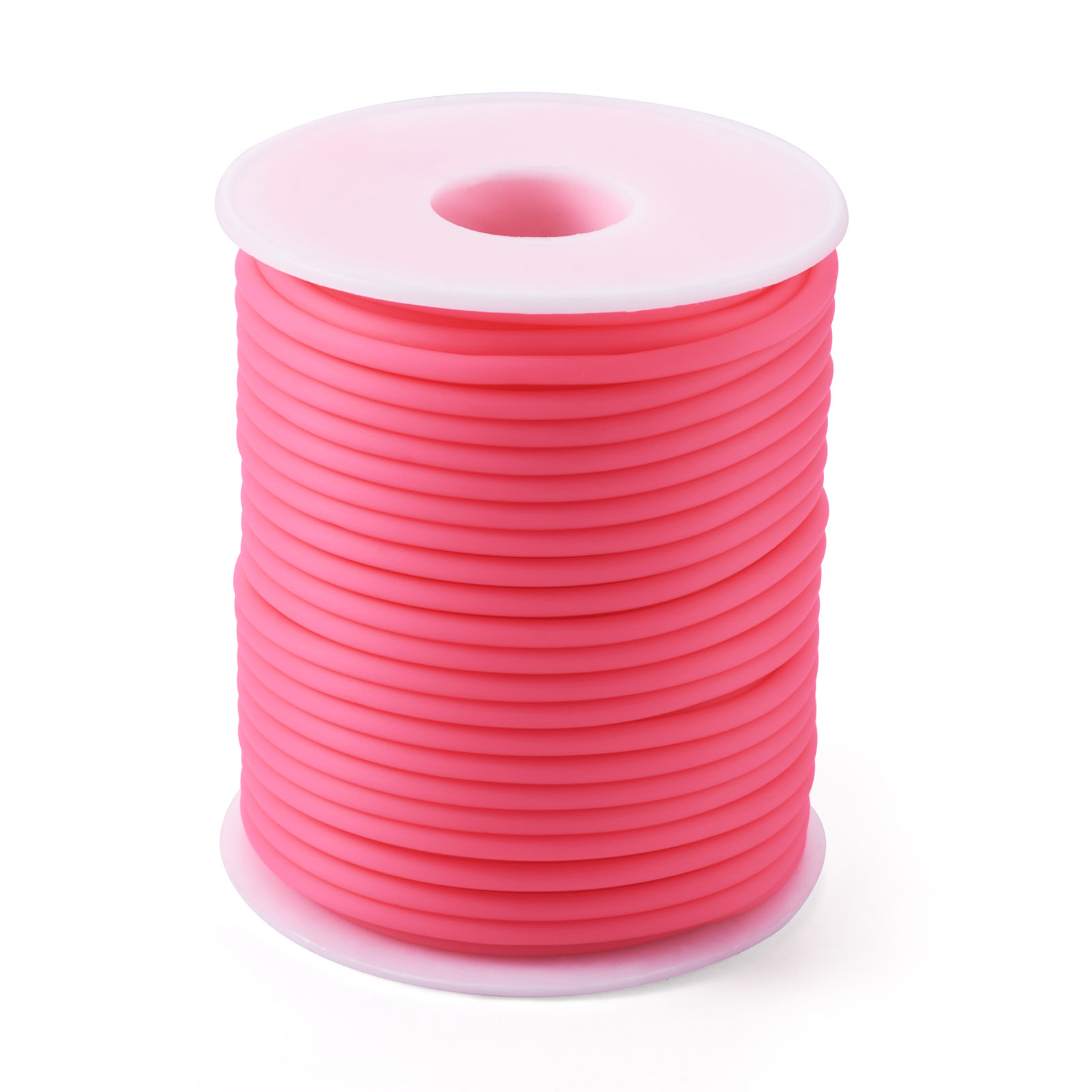 2mm 3mm 4mm 5mm Hollow Pipe PVC Tubular Rubber Cord for Jewelry Making DIY  15 Colors hole:1.5mm; about 50m/25m/15m/10m/roll