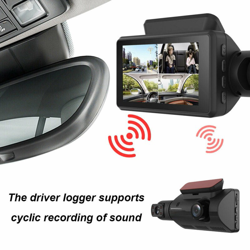 Enregistreur de conduite à 360 degrés Dash Cam écran Ips de - Temu