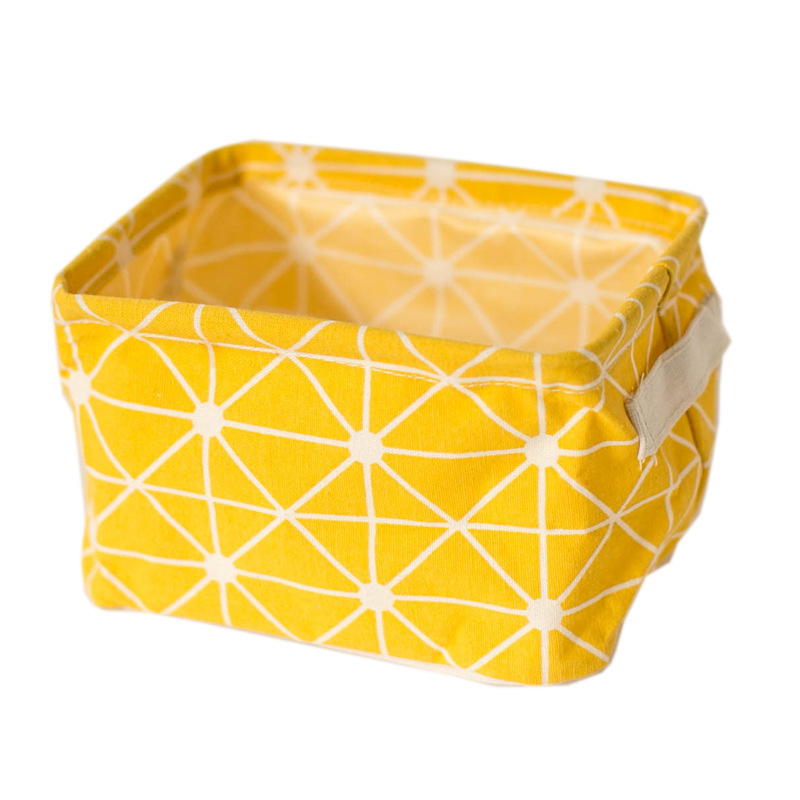 Plaid Pattern Storage Bag Organizer with Handles