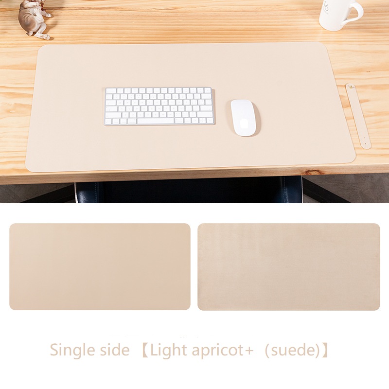 TEMU Upgrade Your Desk With A Stylish Pu Leather Suede Bottom Table Mat - Choose From Multiple Colors!