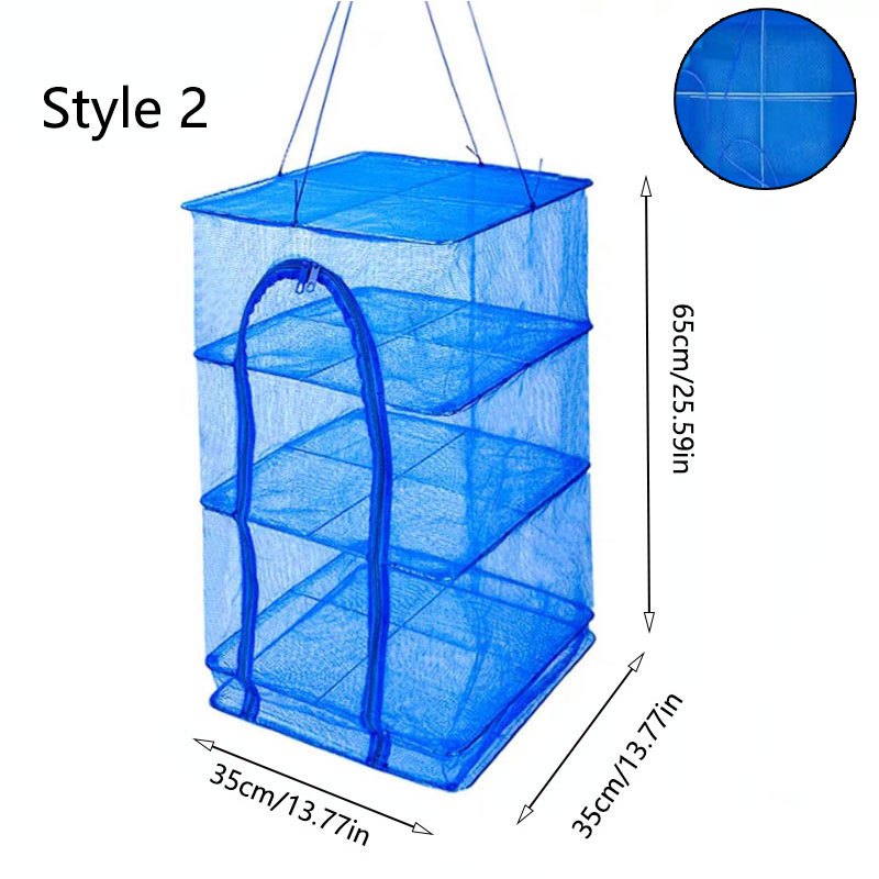 4-Layer Drying Net Camp Foldable Hanging Storage Bag Shelf Mesh
