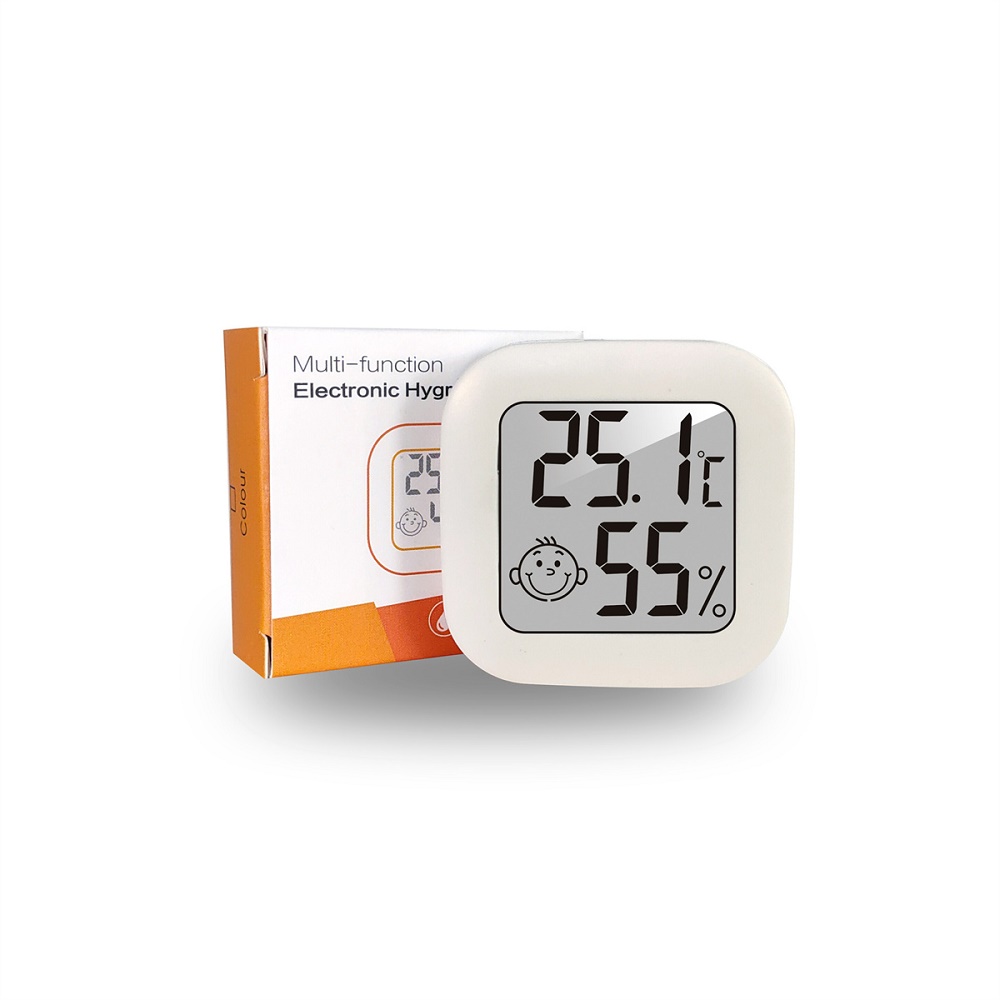 BABY JA Raumthermometer Mini Digital Thermometer/Hygrometer Smart Connect  mit Smiley-Gesicht Hygrothermometer