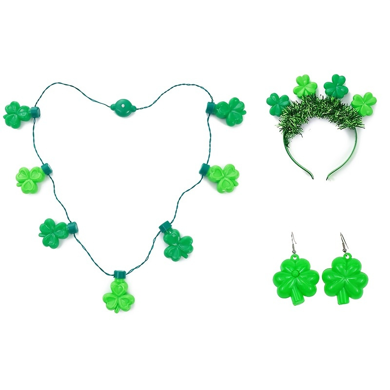 st patrick's light up necklace