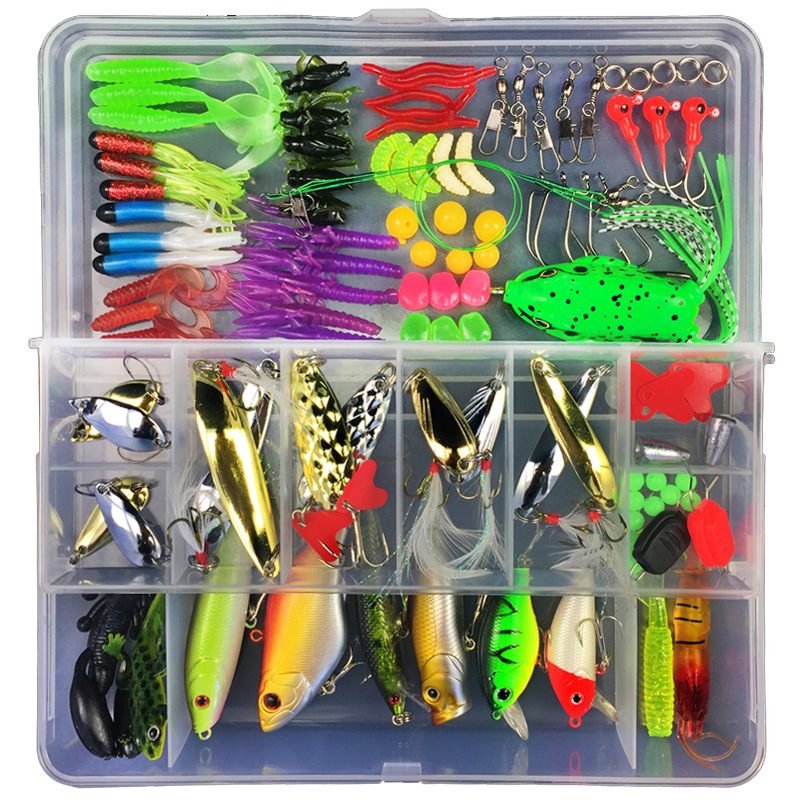 Complete Fishing Lure Set Soft Hard Lures In Various Colors - Temu