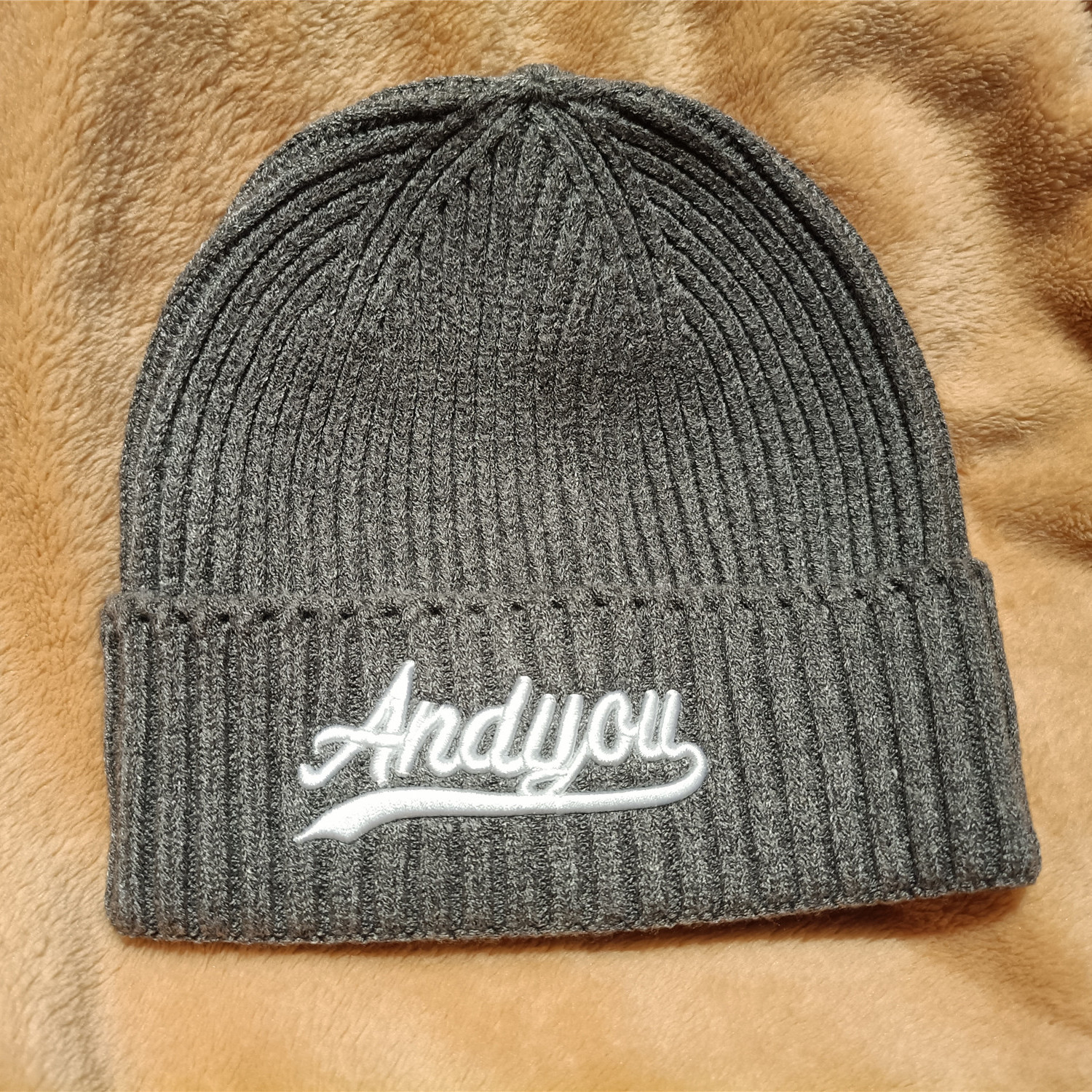 Letter Embroidered Wool Hat Size 22 8 6 22inch