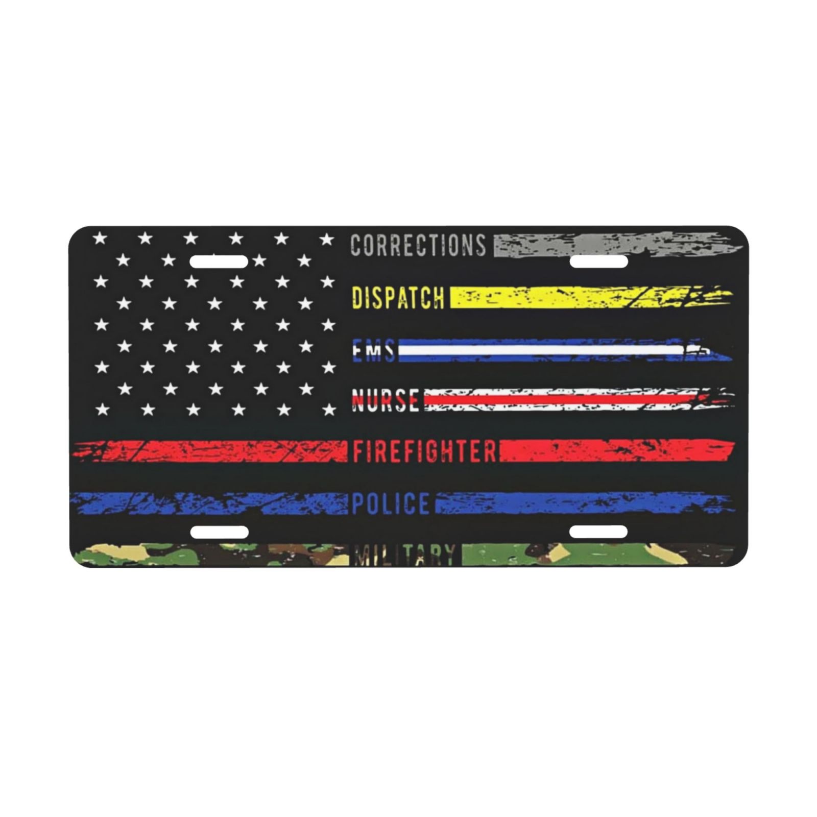 1pc Thin Blue Red Line Lives Matter Flag License Plate - Temu