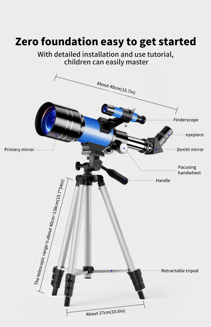 astronomical telescope introductory models professional stargazing and moongazing hd high magnification childrens science education educational gifts to see the celestial bodies to see the ground scenery suitable gifts for children details 12