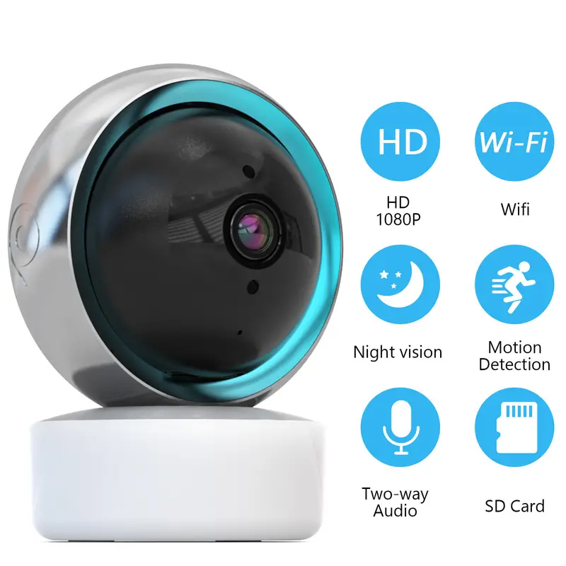 5g dual band 1080p smart wireless wifi home camera 360 degree rotation hd infrared night vision two way voice intercom mobile phone remote control indoor home monitor details 0