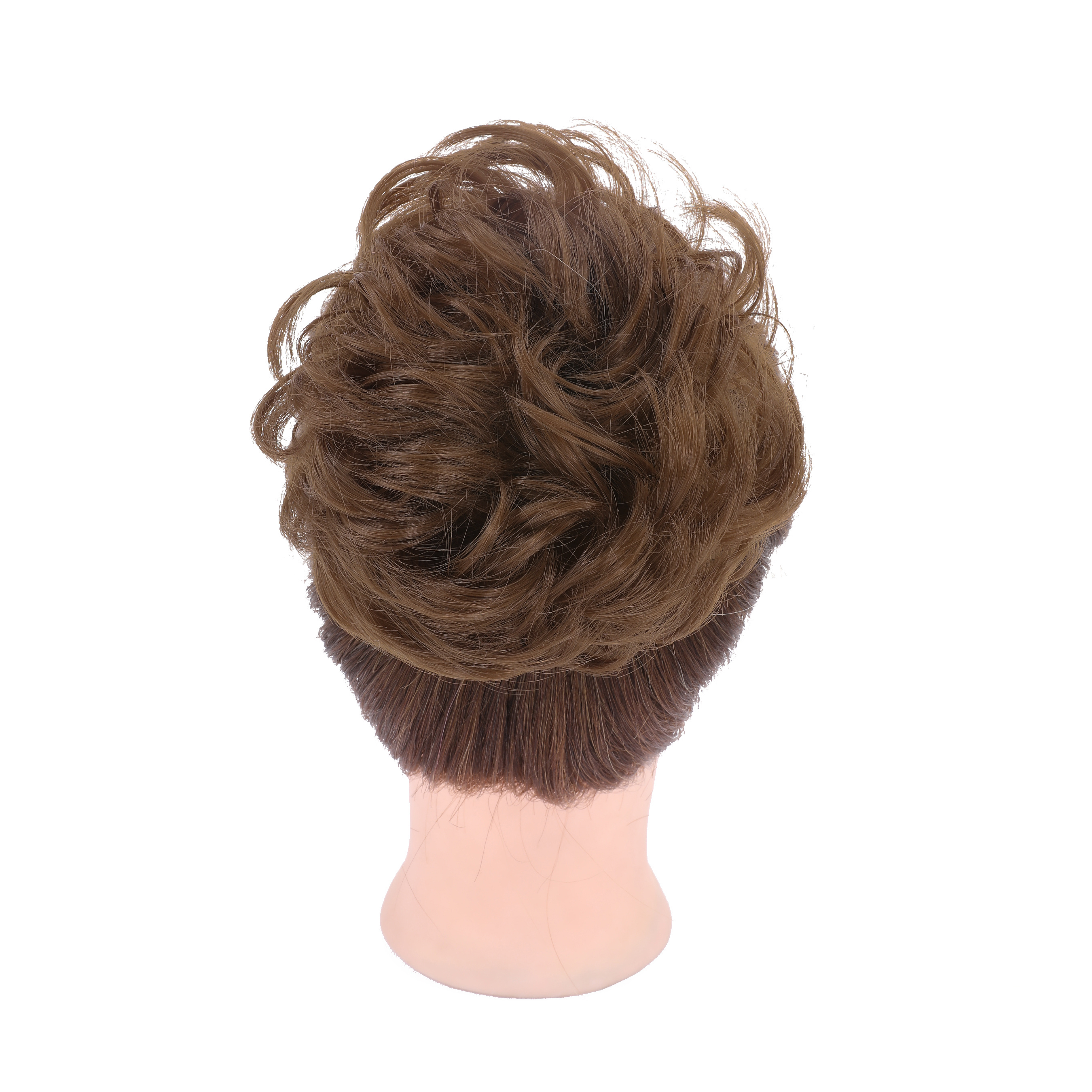 Brown wig with outlet bun