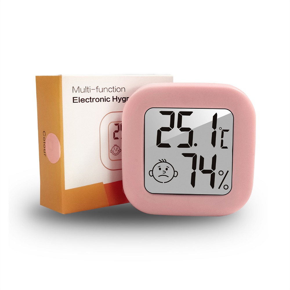 3x Indoor Thermometer , Humidity Gauge Meter Digital Hygrometer Room  Thermometer For Home Pink Z