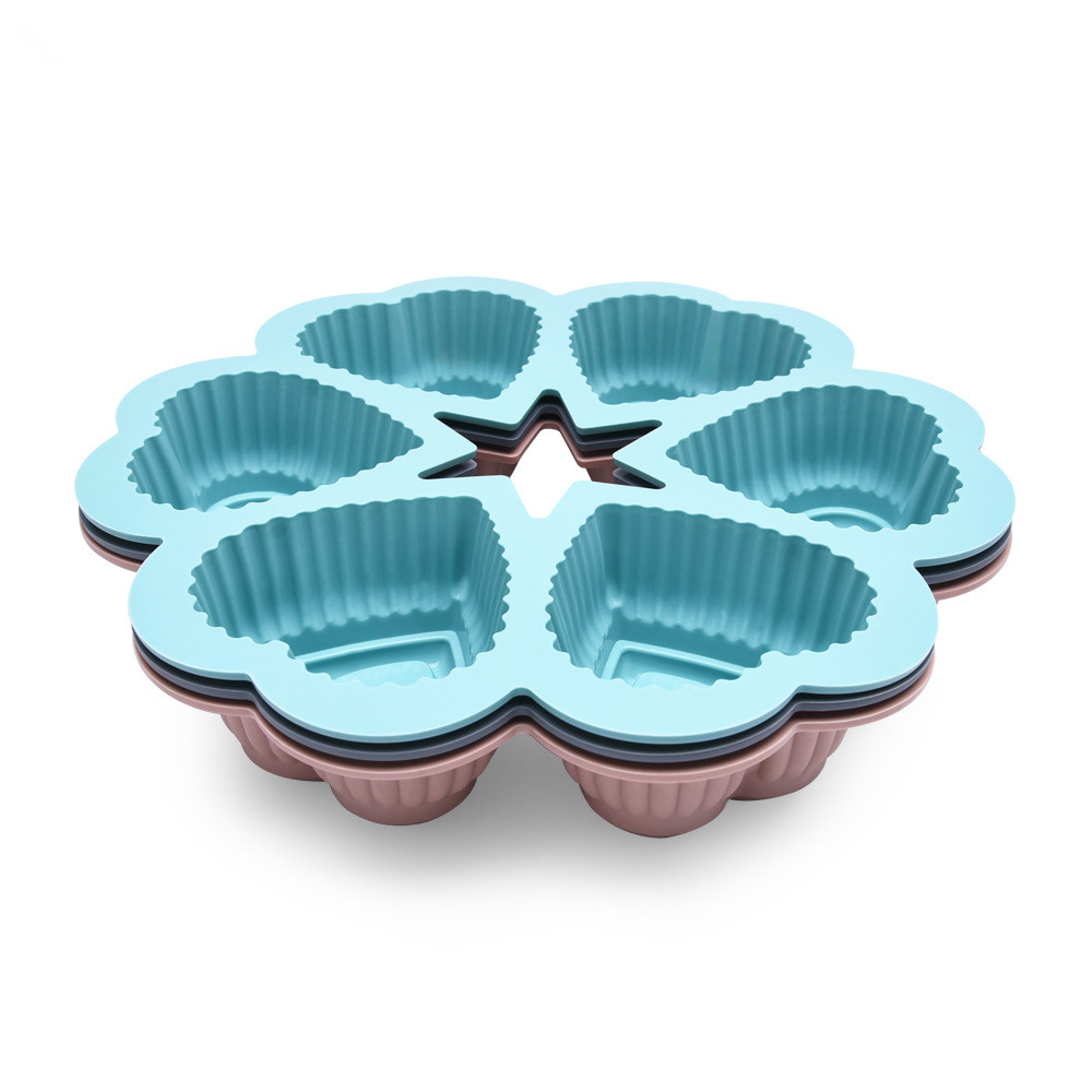 ZHAGHMIN Muffin Molder For Chocolate 4 Companys Flower Silicone Cake Mould  4 Companys Flower Silicone Cake Mould Alien Candy Small Metal Pan Stainless  Steel Bread Pans For Baking 9X5 Easy Bake Oven 