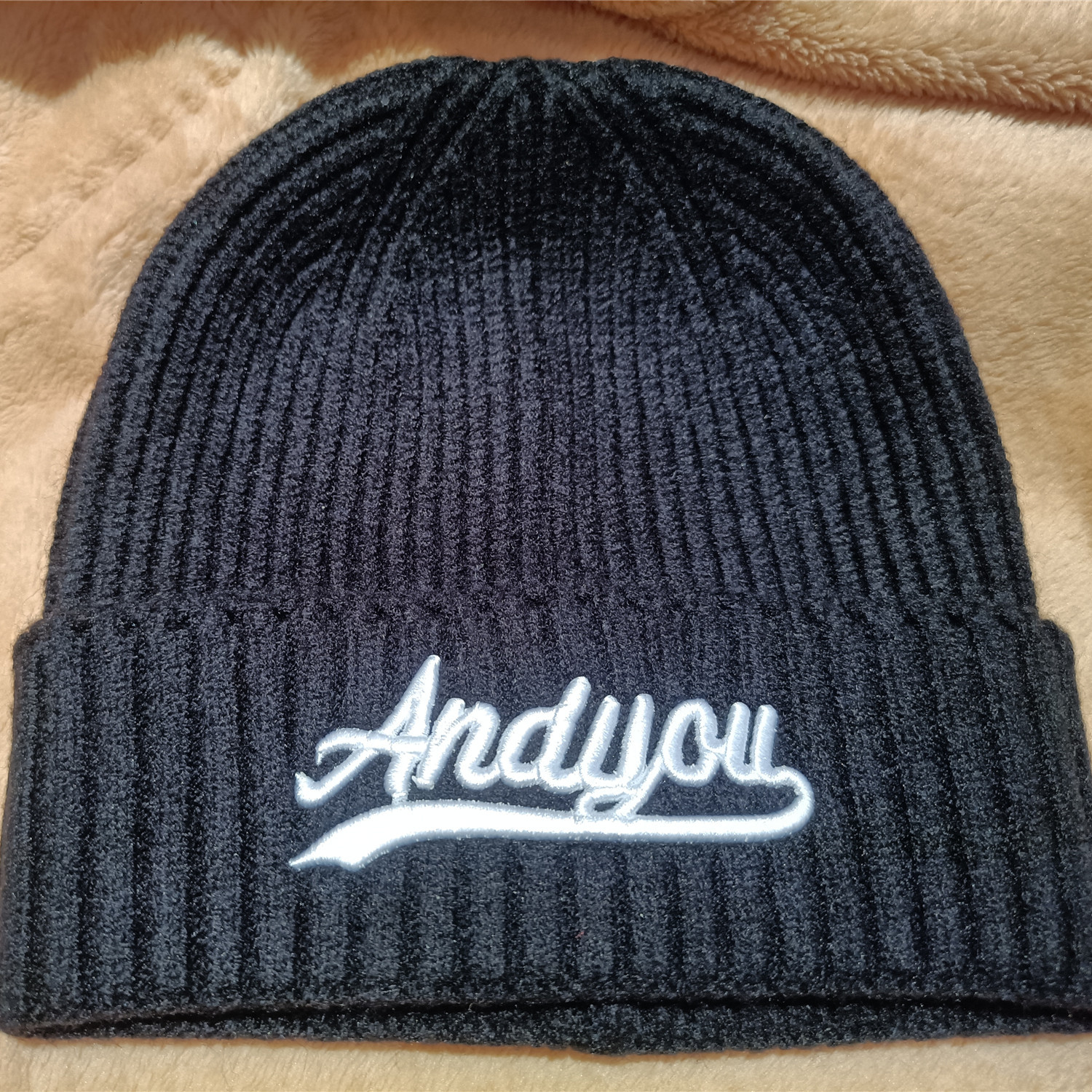 Letter Embroidered Wool Hat Size 22 8 6 22inch
