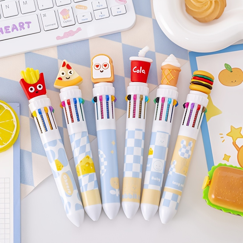 6Pcs Cute Pens Aesthetic Cartoon Astronauts 0.5 Gel Pens Fine Point Kawaii  Pens Black Ink Smooth Writing Pens Quick Dry Ink Office School Supplies for