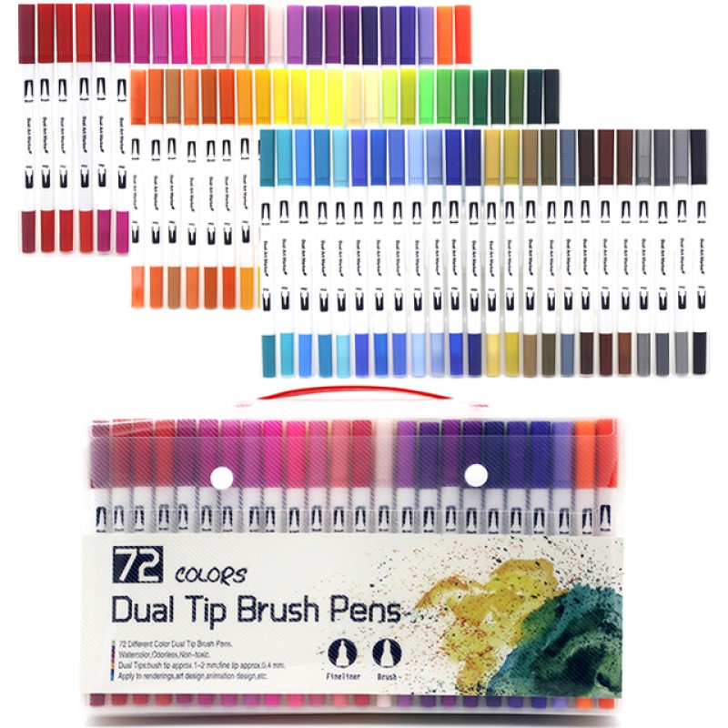 Artwerk 15 Pack Brush Calligraphy Art Pens - Bullet Journal Pen Dual T –  Loomini
