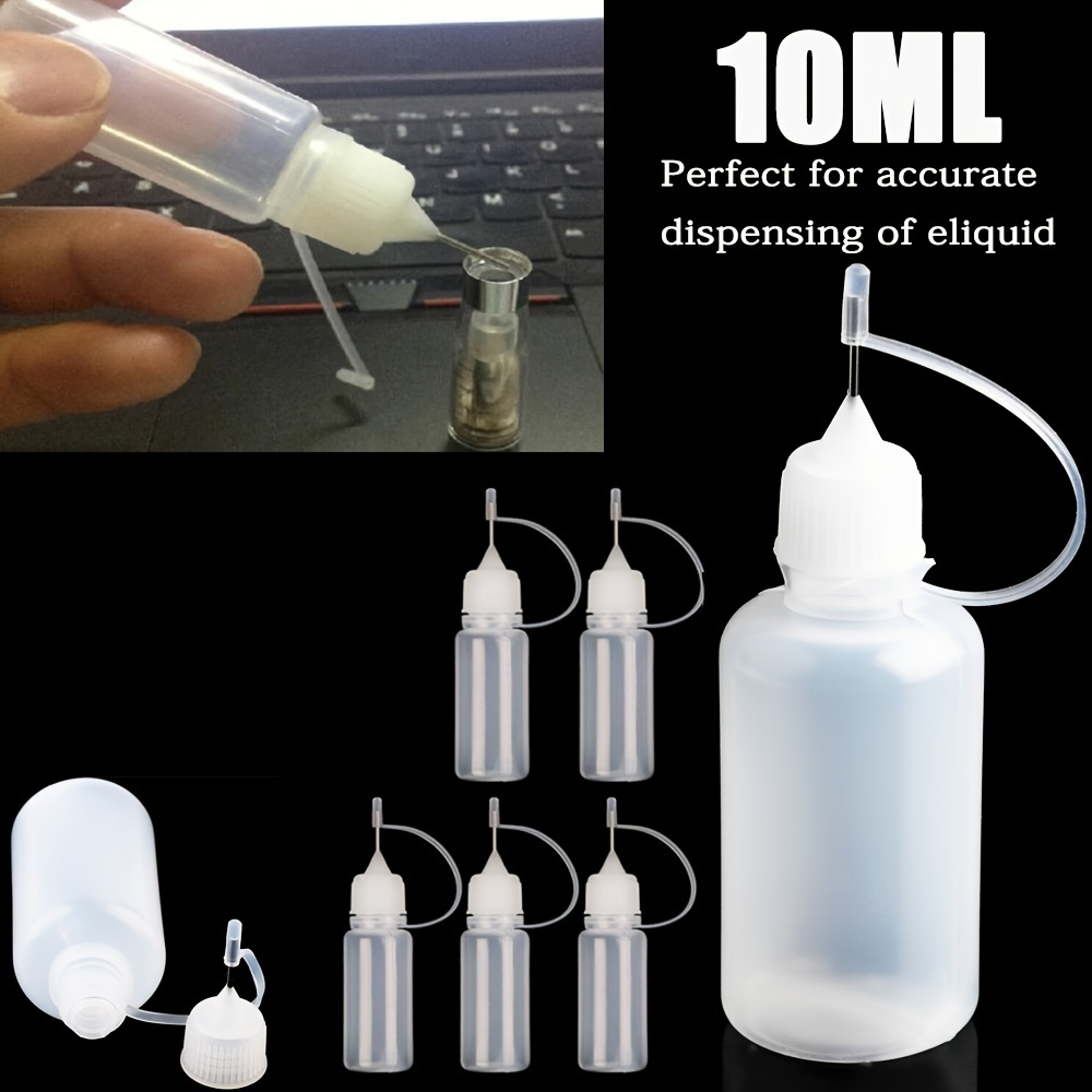 5pcs 10ml New Drop Bottle Tobacco Oil Bottle Pe Glue - Temu