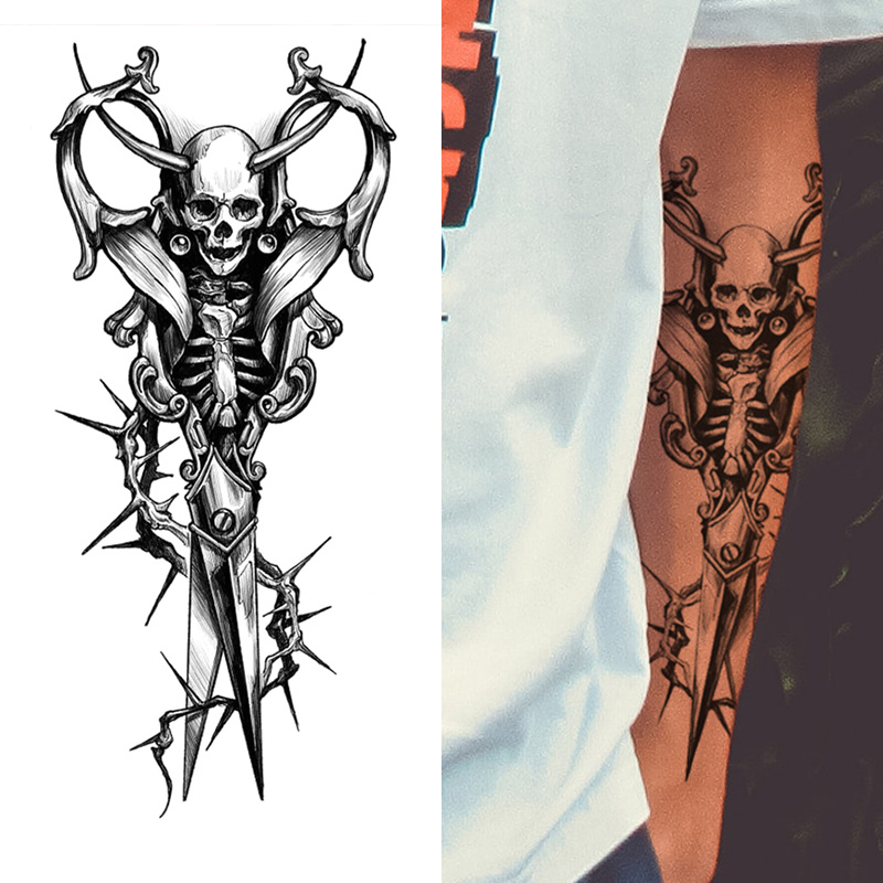 tattoos skull designs for men half sleeves
