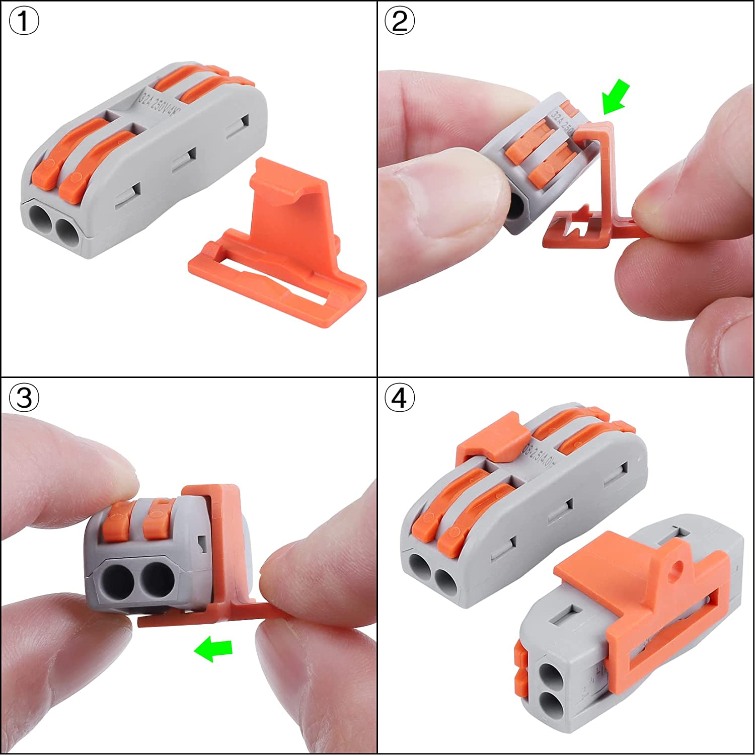 10pairs 20pcs Spl 2 Guide Wire Compact Connector Lever Type Connector Nut With Fixed Base