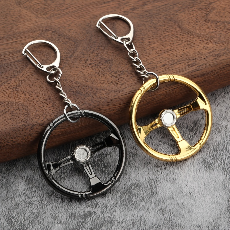 1pc Racing Steering Wheel Retrofit Car Keychain Steering Wheel Creative ...