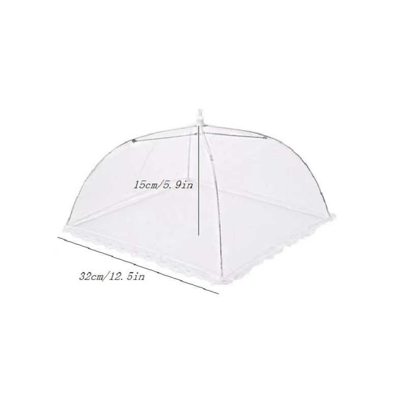 Food Cover Tent Umbrella Collapsible Covers Lace Mesh Net Anti-Mosquito  Tooly.AG