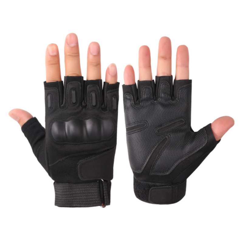 ROADNADO MTB Bike Gloves Half Finger Cycling Gloves Breathable Fish Gloves  Black