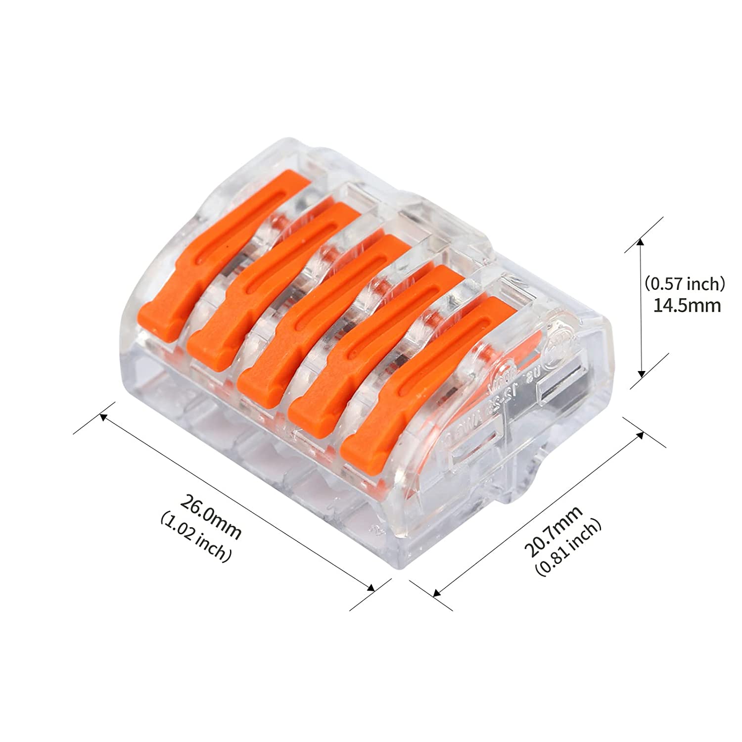 10pcs Lever Wire Connector 5 Port Electrical Connector Temu