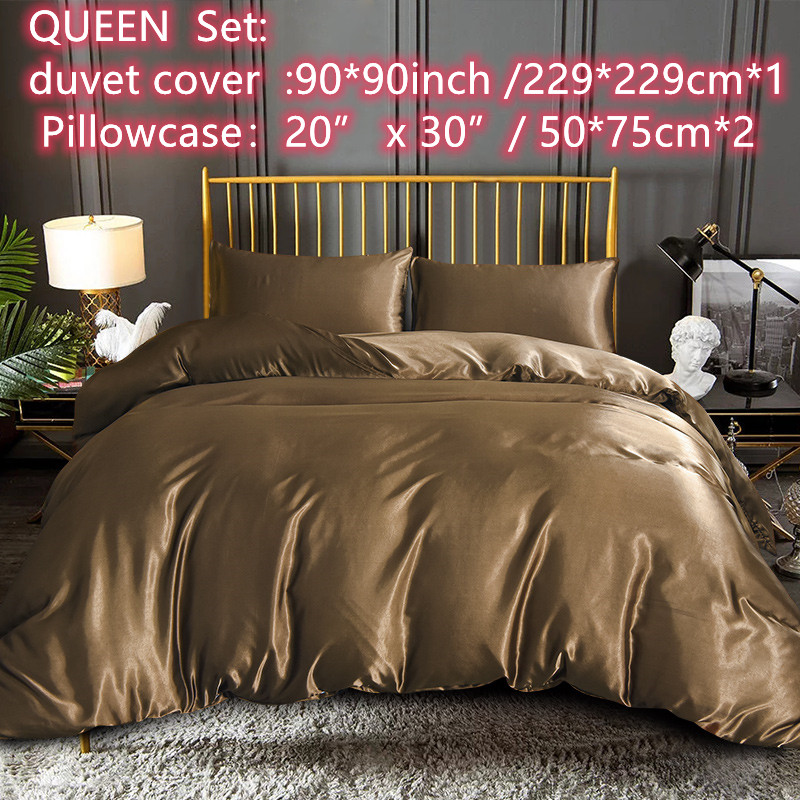 Luxurious European Satin Jacquard Duvet Cover Set Soft And - Temu