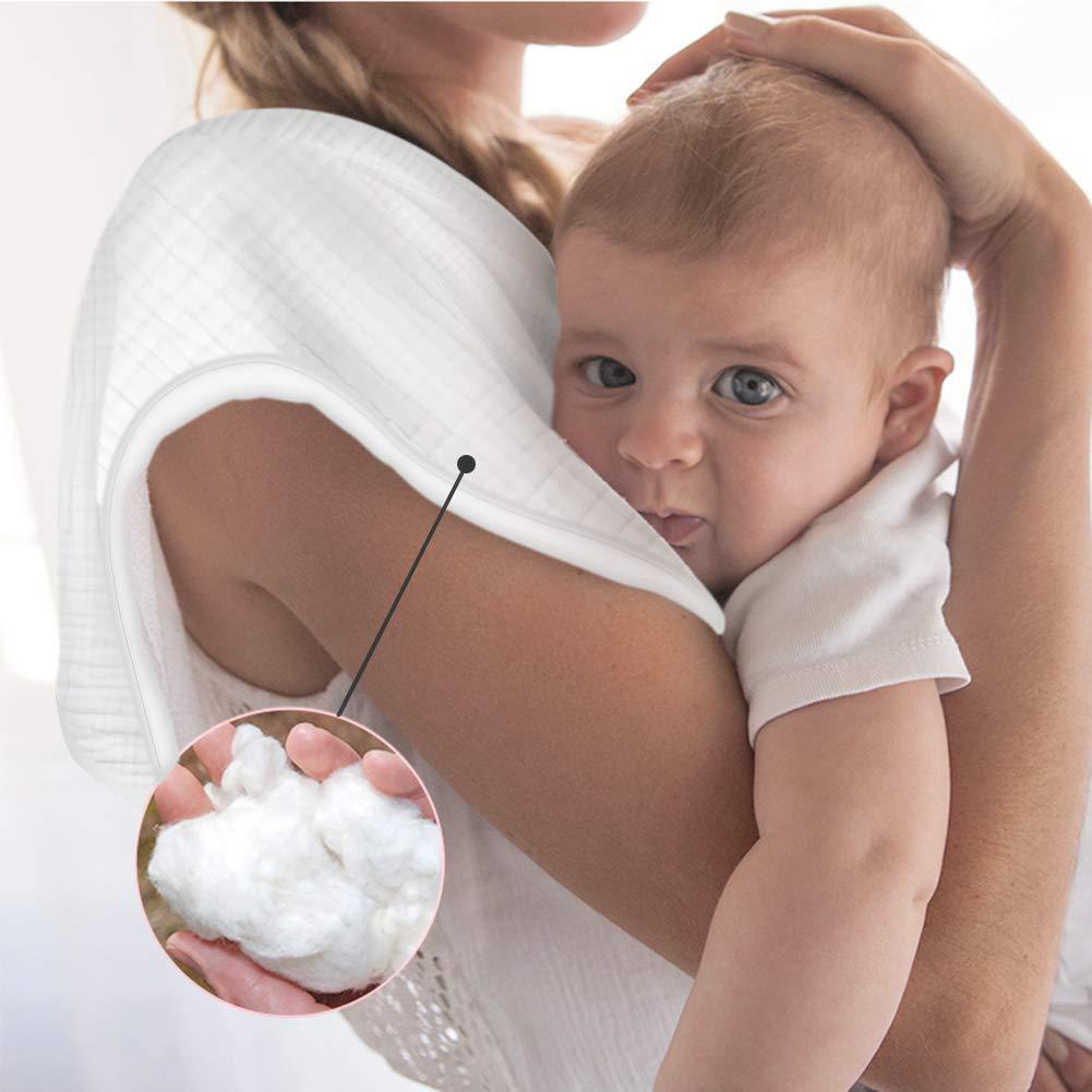 Super Soft Burp Cloths 8 Pack - Thick Baby Washcloths - Extra