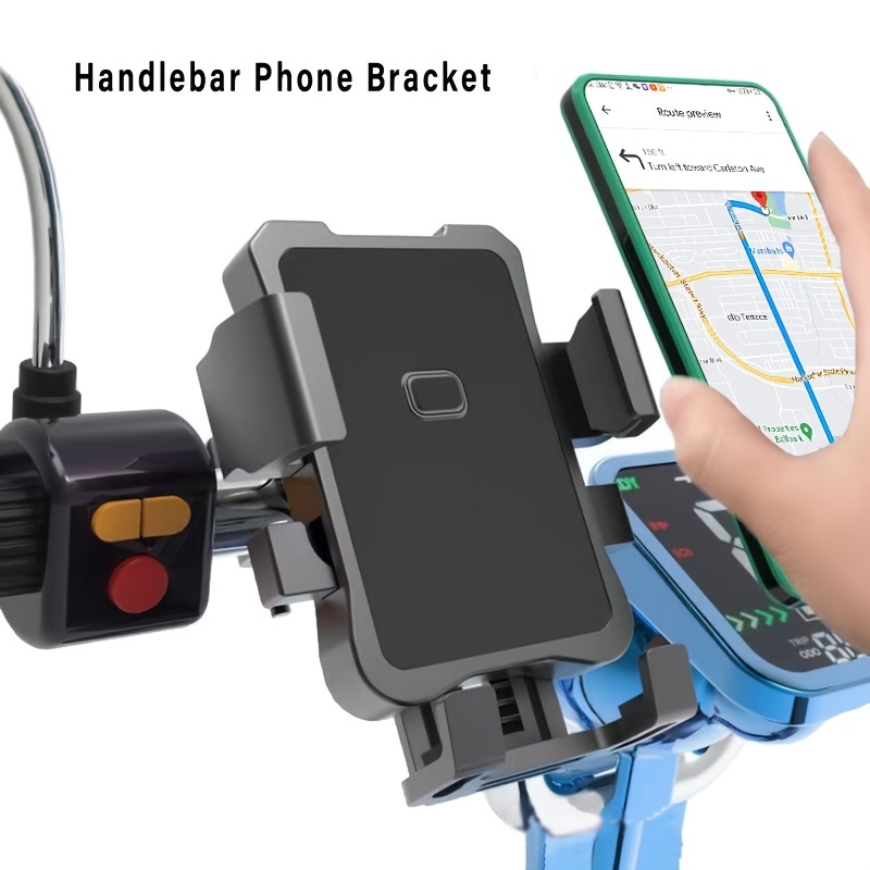 

Rotatable Mobile Phone Holder For Outdoor Cycling - Snap-on Handlebar Clip For 4.7-6.8in Phones - Fits Handlebars 22mm-30mm - Secure And Convenient