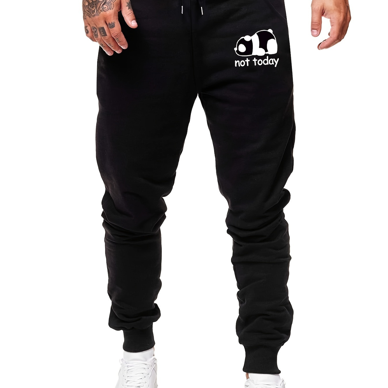 Men's Casual Graphic Sherpa Fleece Drawstring Active Sweatpants With not  Today - Temu Portugal