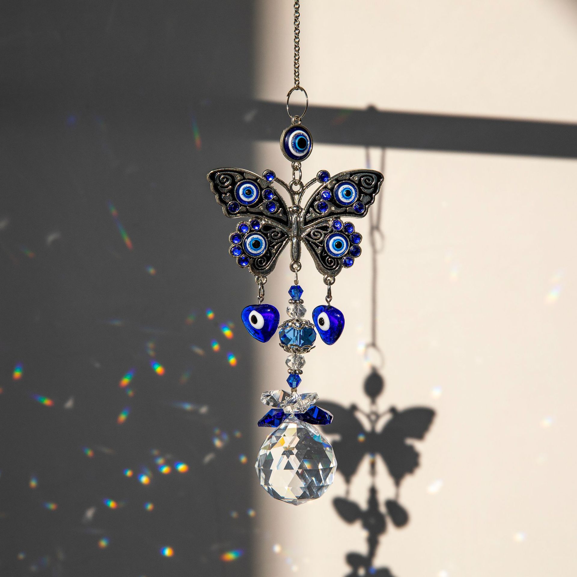 K9 Crystal Rainbow Maker Hanging Prism Ornament Pendant Home Garden Car