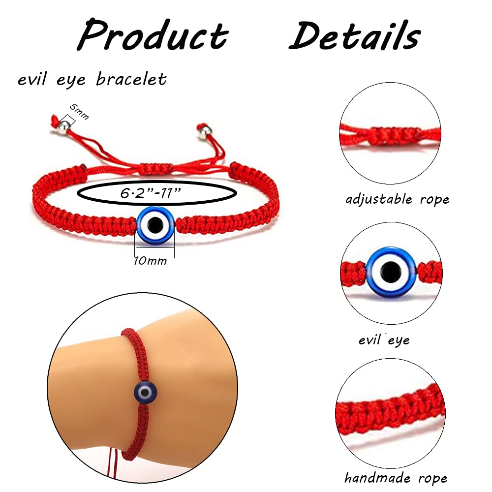 Red Bracelet Ladies Devil Eye Red Knot String Bracelet - Temu