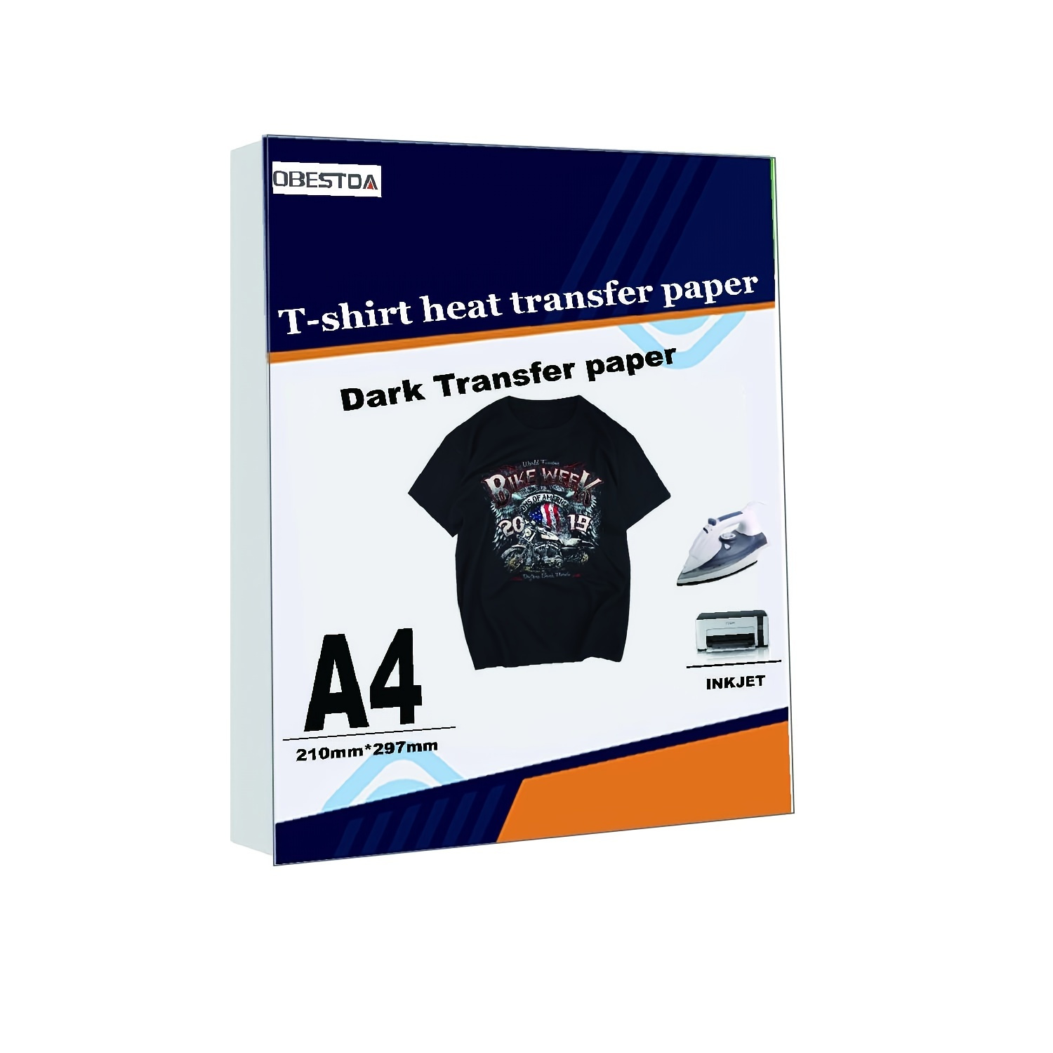 MSEURO A4 Transfer Paper Cotton Clothes Heat Transfer Pape T Shirt Dark  Clothes Iron Transfer Printing Sublimation Paper Lucky (Color : Dark