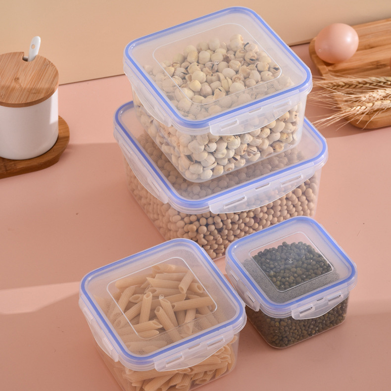 Kitchen Plastic Food Storage Container Set With Airtight Lids, Reusable Leftover  Box, Lunch Boxes, Food Preservation Box, Kitchen Supplies - Temu